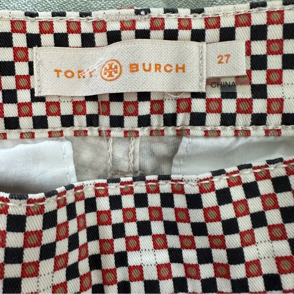 Tory Burch Women’s Checkered Tapered Pants Size 27/4